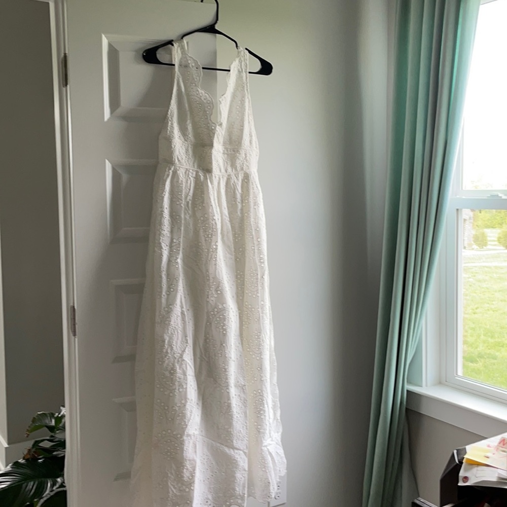 Lulu’s Ivory Eyelet Maxi Dress